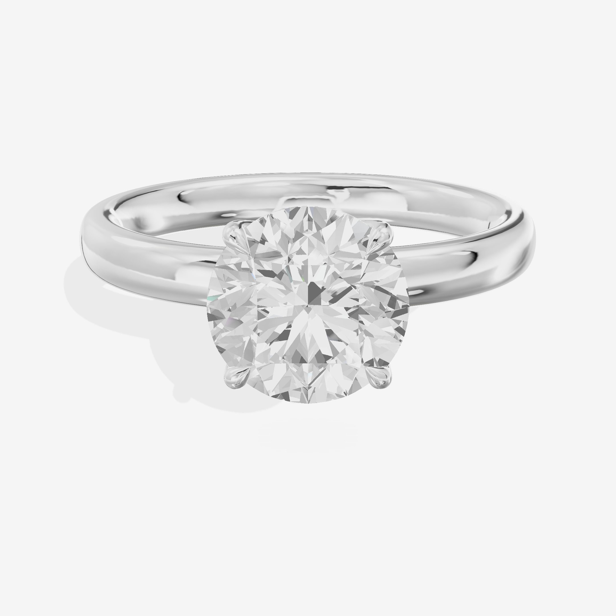 Hallowed Promezza 2.5mm Round Solitaire Engagement Ring in Platinum