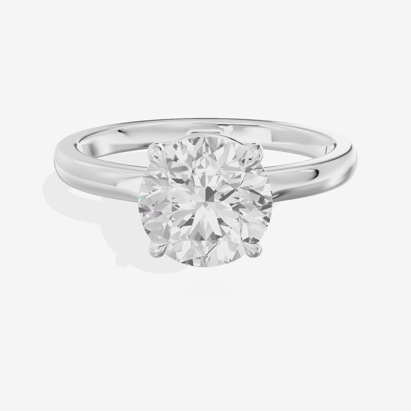 Lumina Ring 2mm Round Solitaire Engagement Ring in Platinum