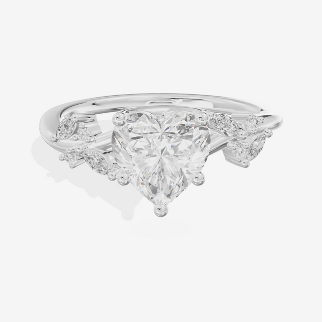Vintage Trueheart Heart Engagement Ring (1/6 ct. tw.) in 18K White Gold
