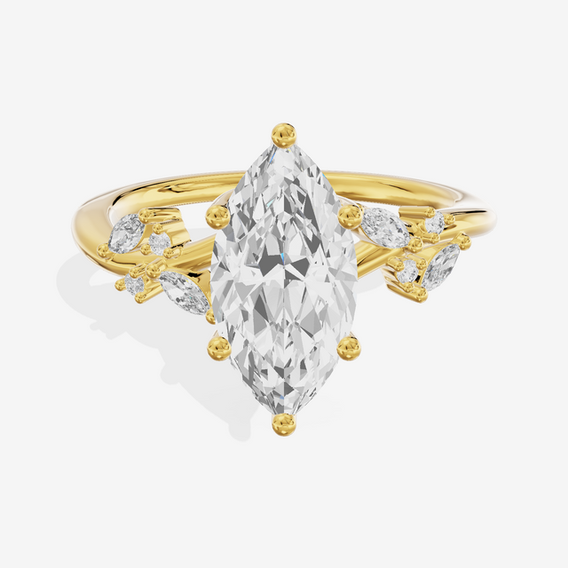 Vintage Trueheart Marquise Engagement Ring (1/6 ct. tw.) in 18K Yellow Gold