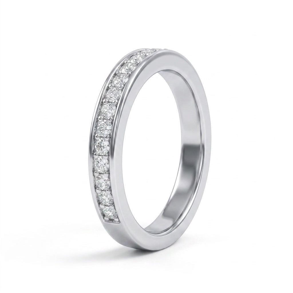 Low Profile Pavé Wedding Band (1/8 ct. tw.) in 18K White Gold