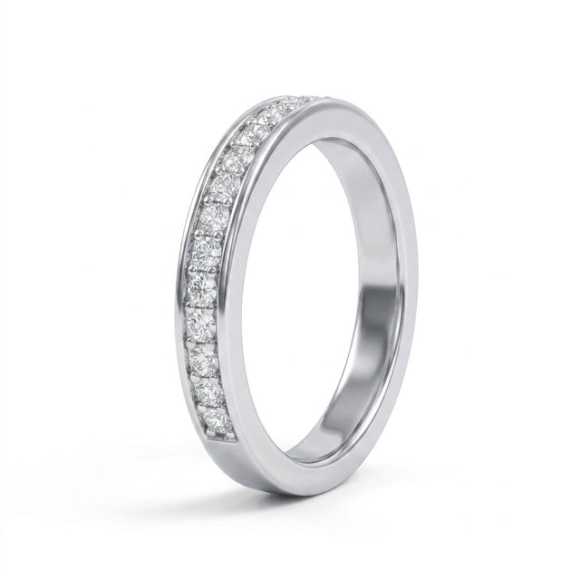 Low Profile Pavé Wedding Band (1/8 ct. tw.) in 18K White Gold