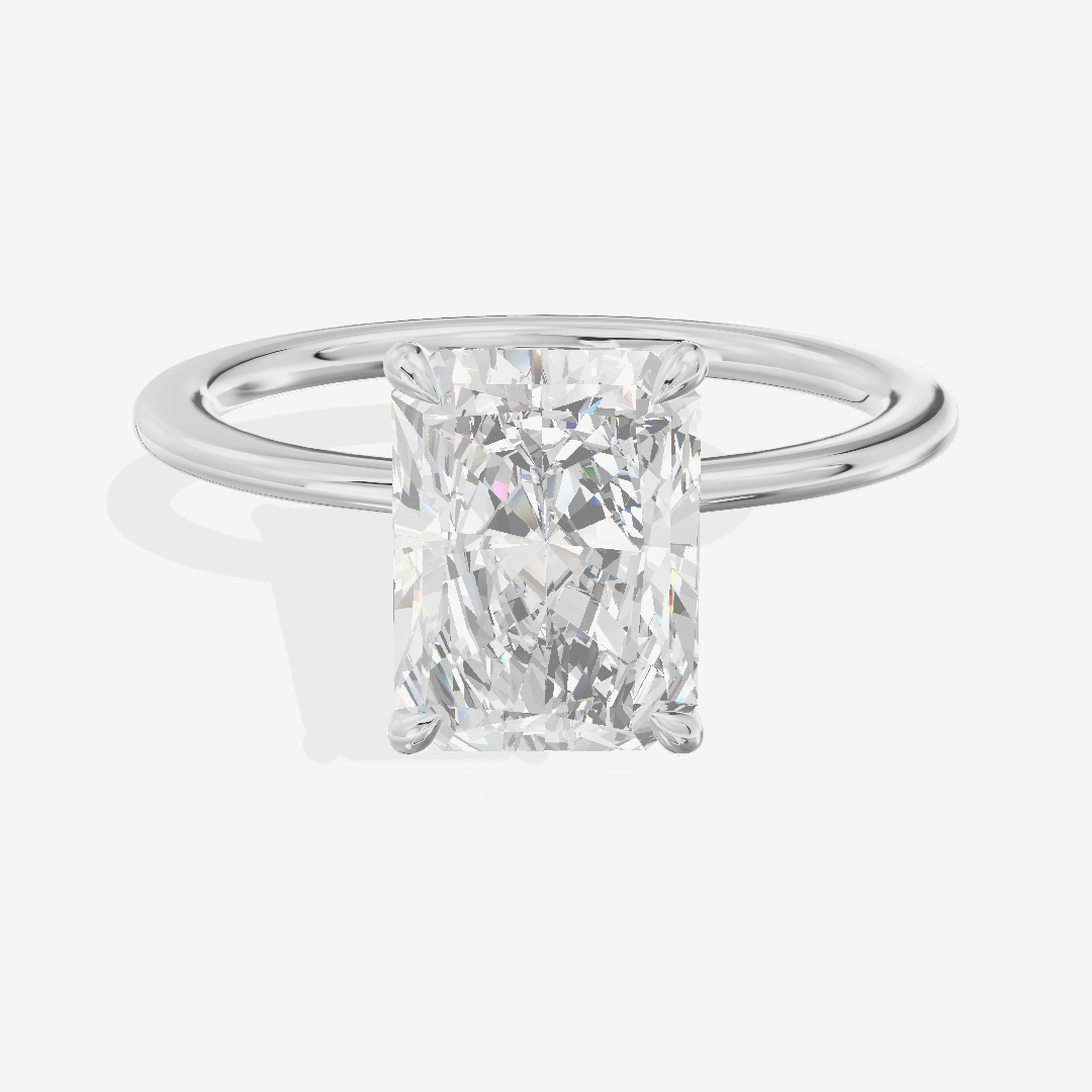 Selenia Halo Radiant Engagement Ring (1/6 ct. tw.) in 14K White Gold