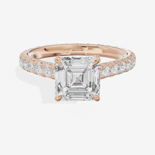 Sincere Asscher Eternity Ring (3/5 ct. tw.) in 18K Rose Gold