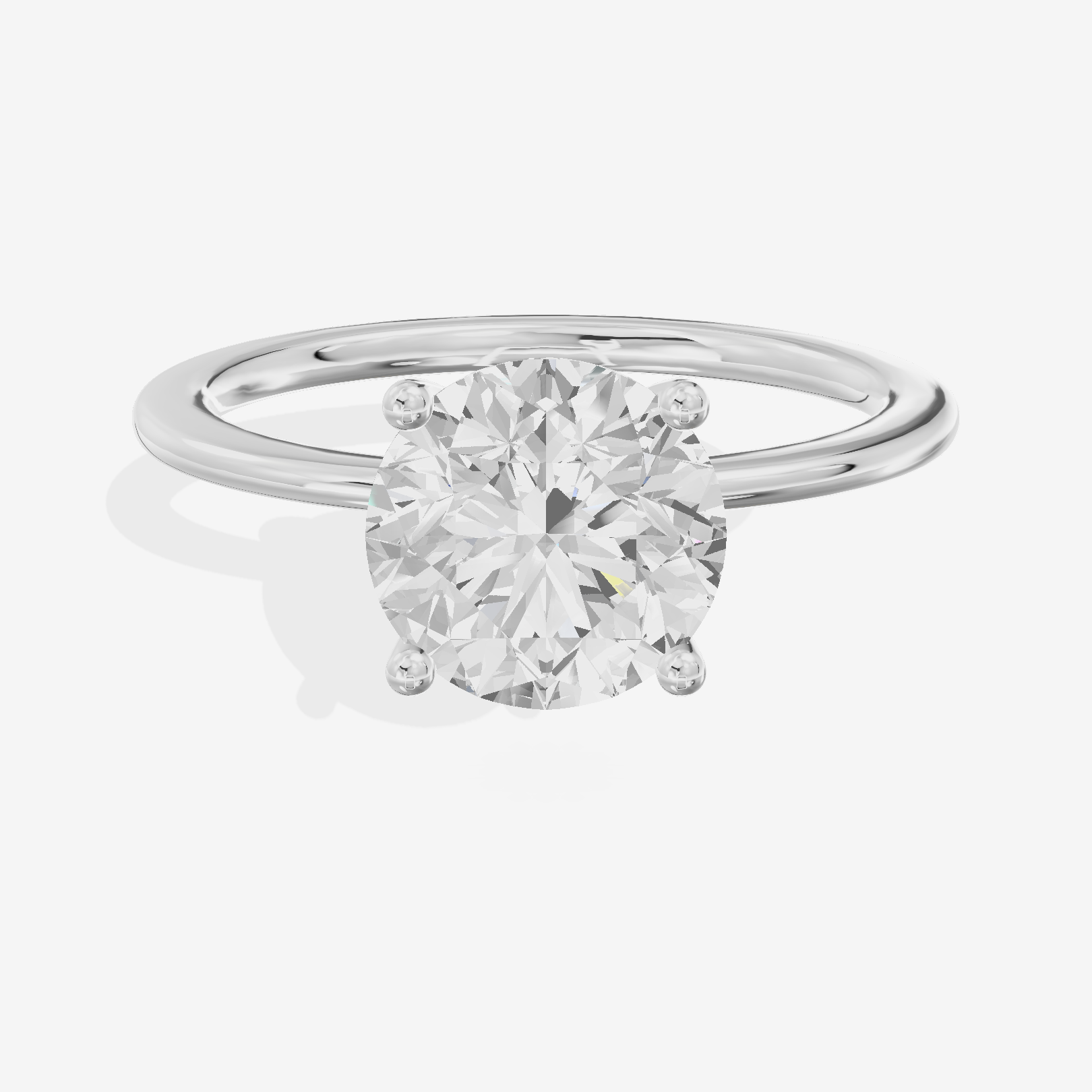 Whispered Promezza 1.4mm Round Solitaire Engagement Ring in Platinum