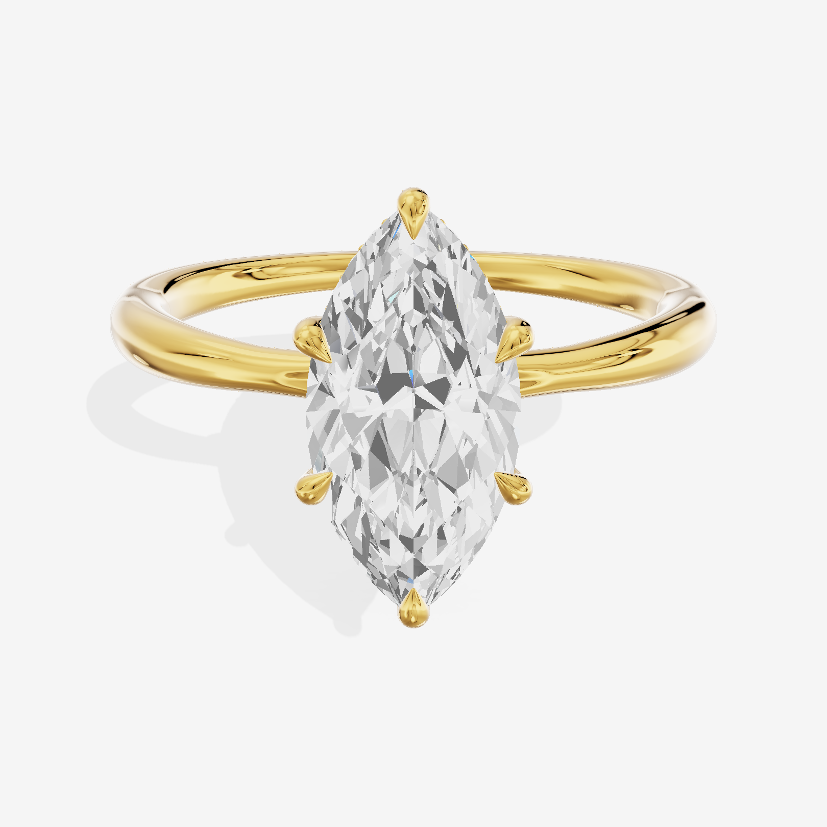 One of One Hidden Halo Marquise Engagement Ring (1/2 ct. tw.) in 14K Yellow Gold