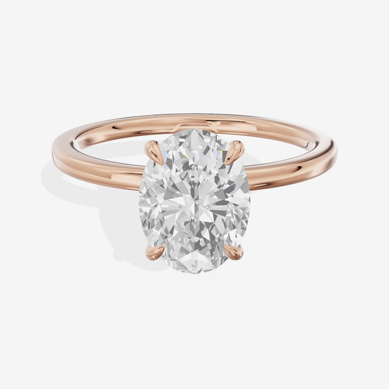 Lateria Halo Oval Engagement Ring (1/3 ct. tw.) in 18K Rose Gold