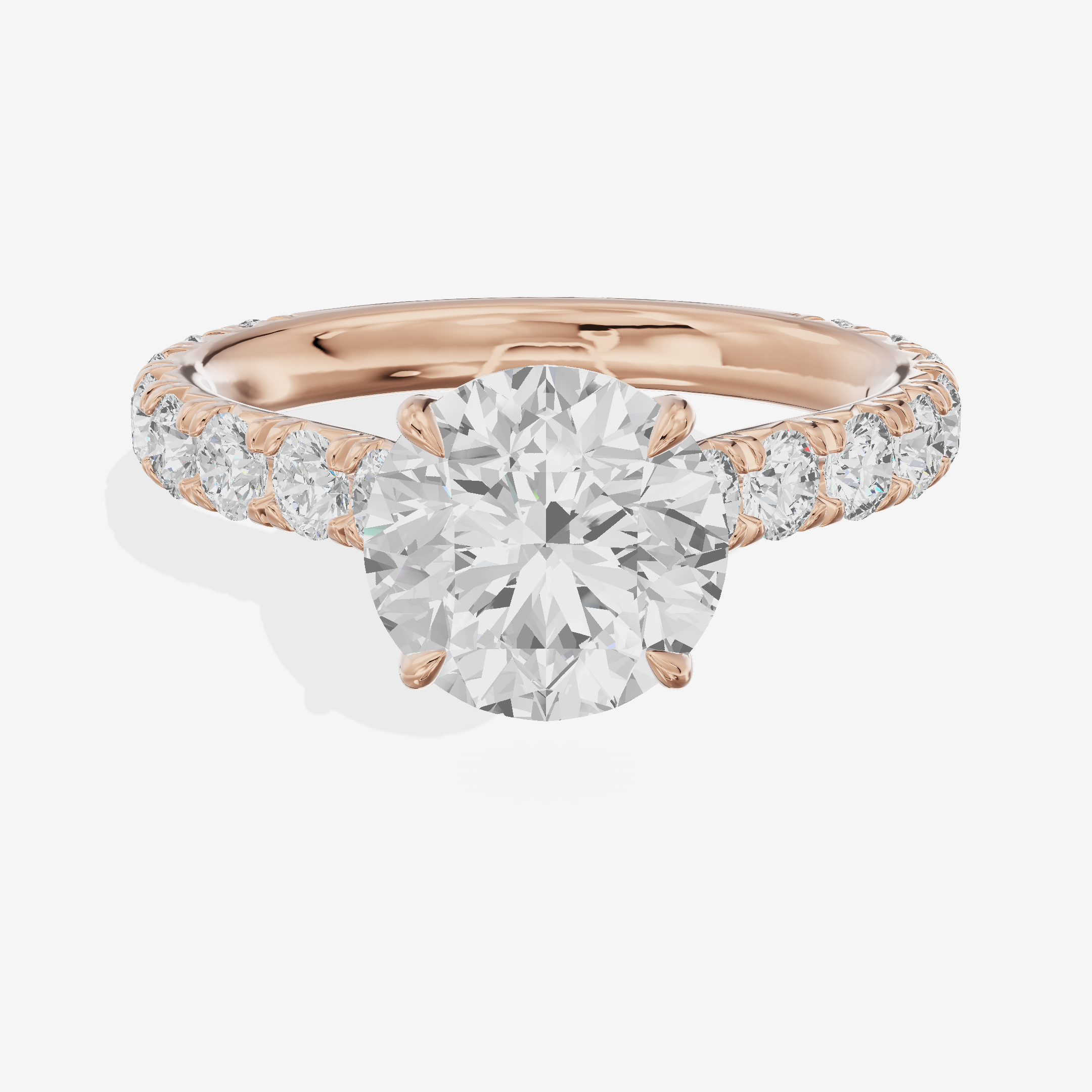 Twine Round Engagement Ring with Side Stones (7/8 ct. tw.) in 14K Rose Gold