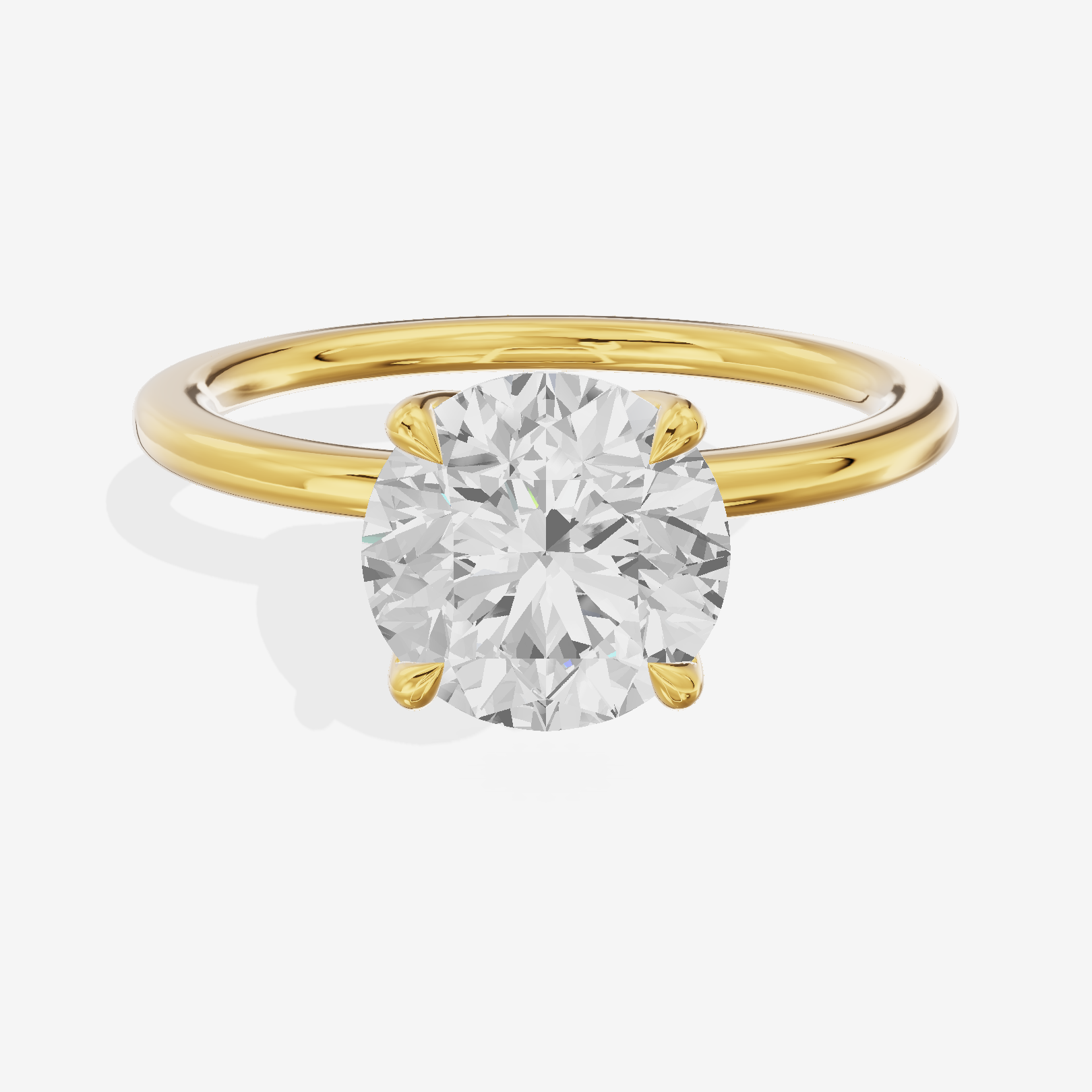 Petite Selenia 1.5mm Round Solitaire Engagement Ring in 18K Yellow Gold