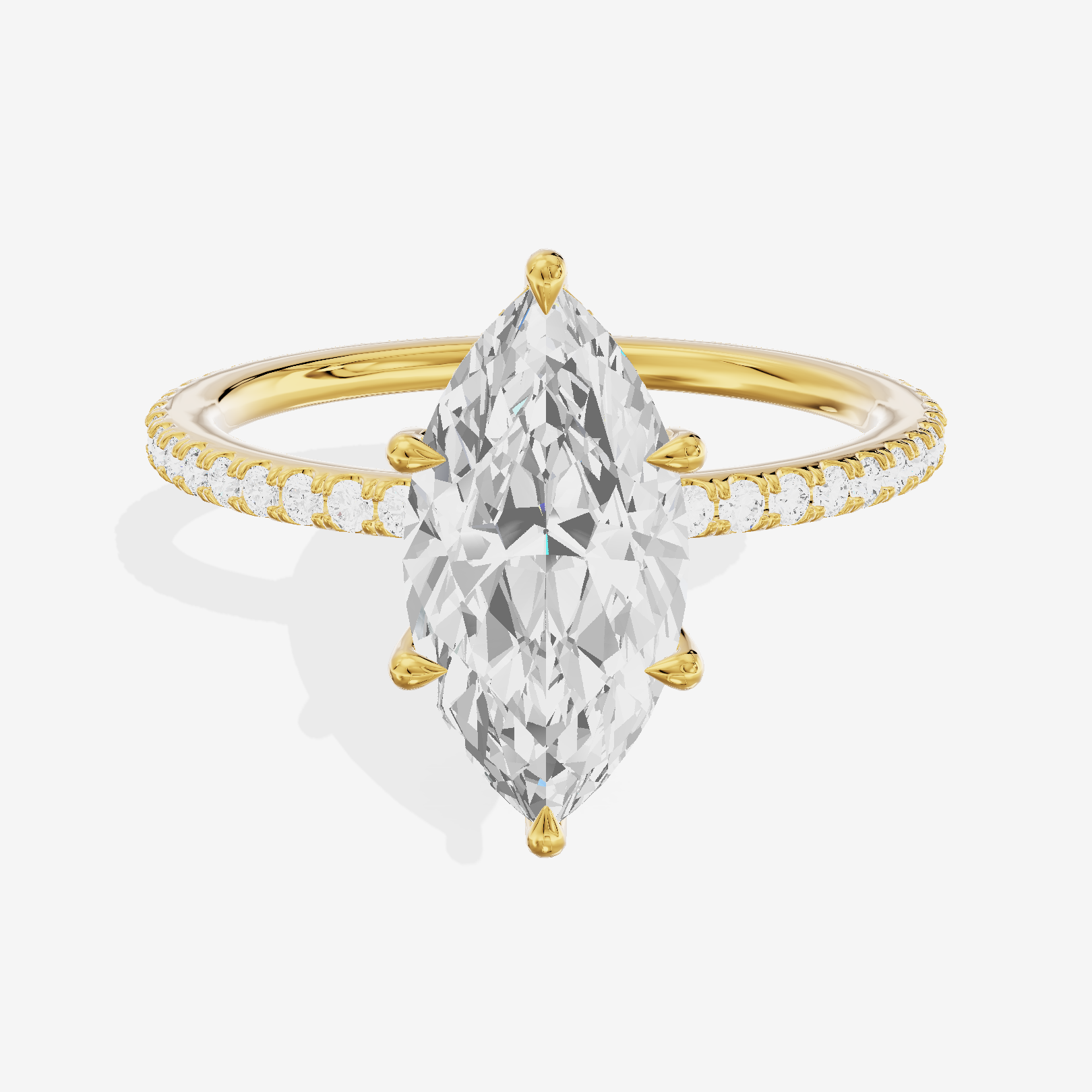 Mirelle Marquise Hidden Halo Engagement Ring (1/3 ct. tw.) in 18K Yellow Gold