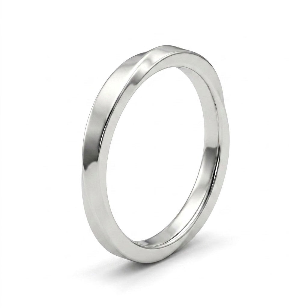 Twist Wedding Band in Platinum