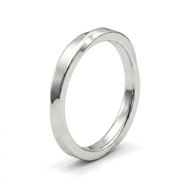 Twist Wedding Band in Platinum