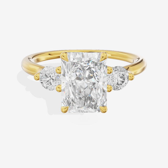Eternal Vowsae Three Stone Radiant Engagement Ring (1/3 ct. tw.) in 18K Yellow Gold