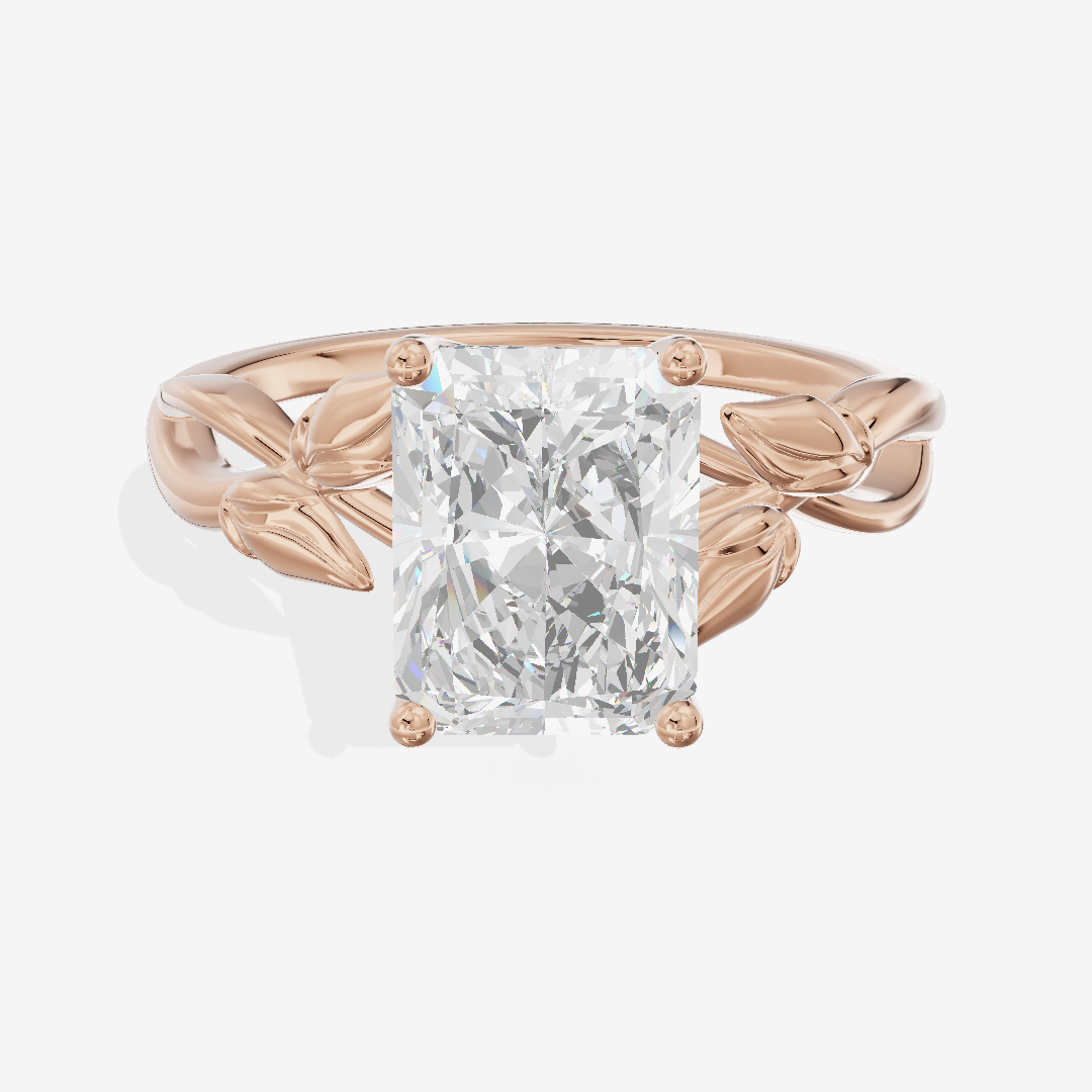 Sealed Vowsae 2.5mm Radiant Solitaire Engagement Ring in 14K Rose Gold
