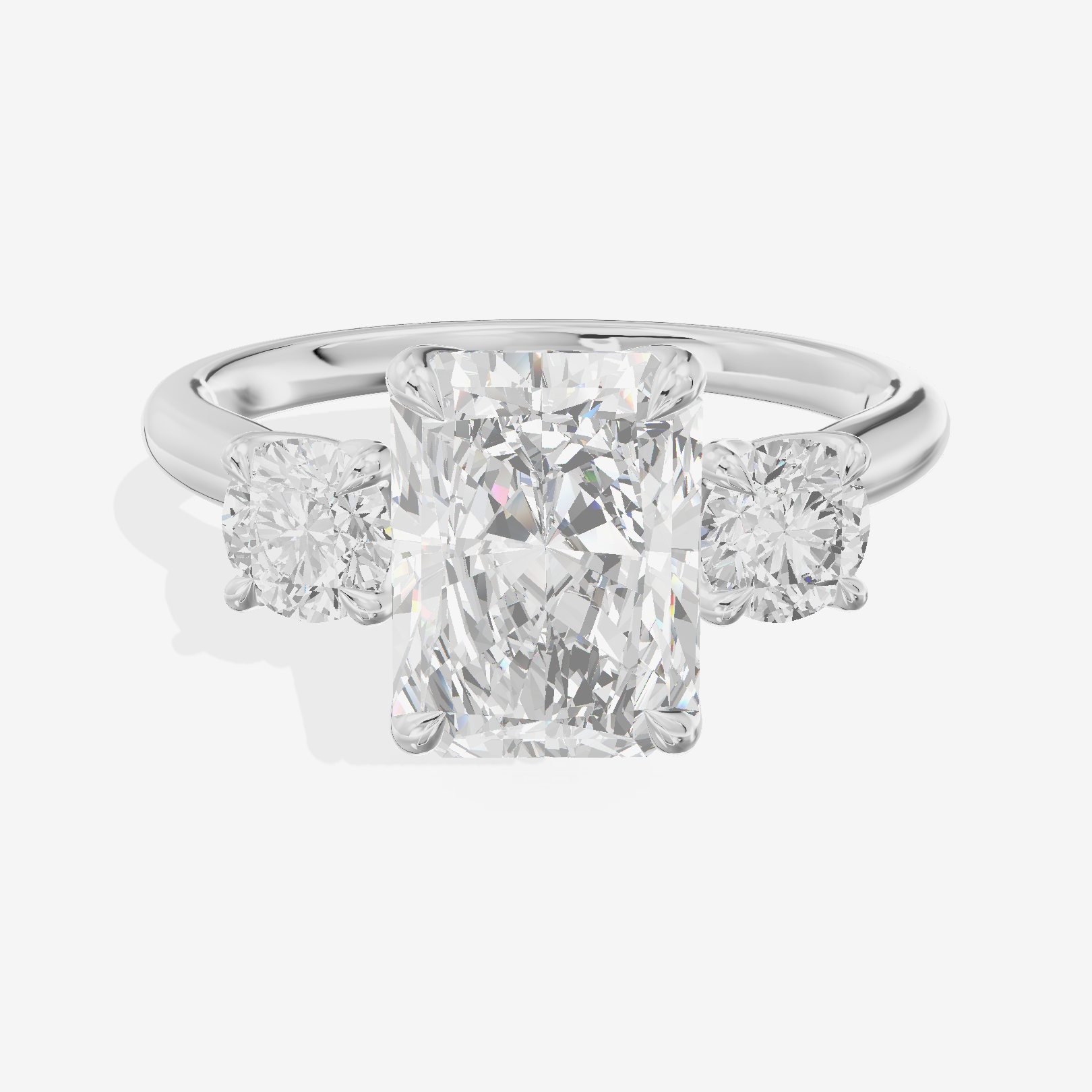 Grand Triade Radiant Three Stone Engagement Ring (2/5 ct. tw.) in Platinum