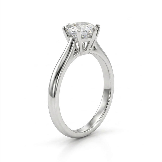 Solitaire Round Engagement Ring (1.53 ct.) in Platinum