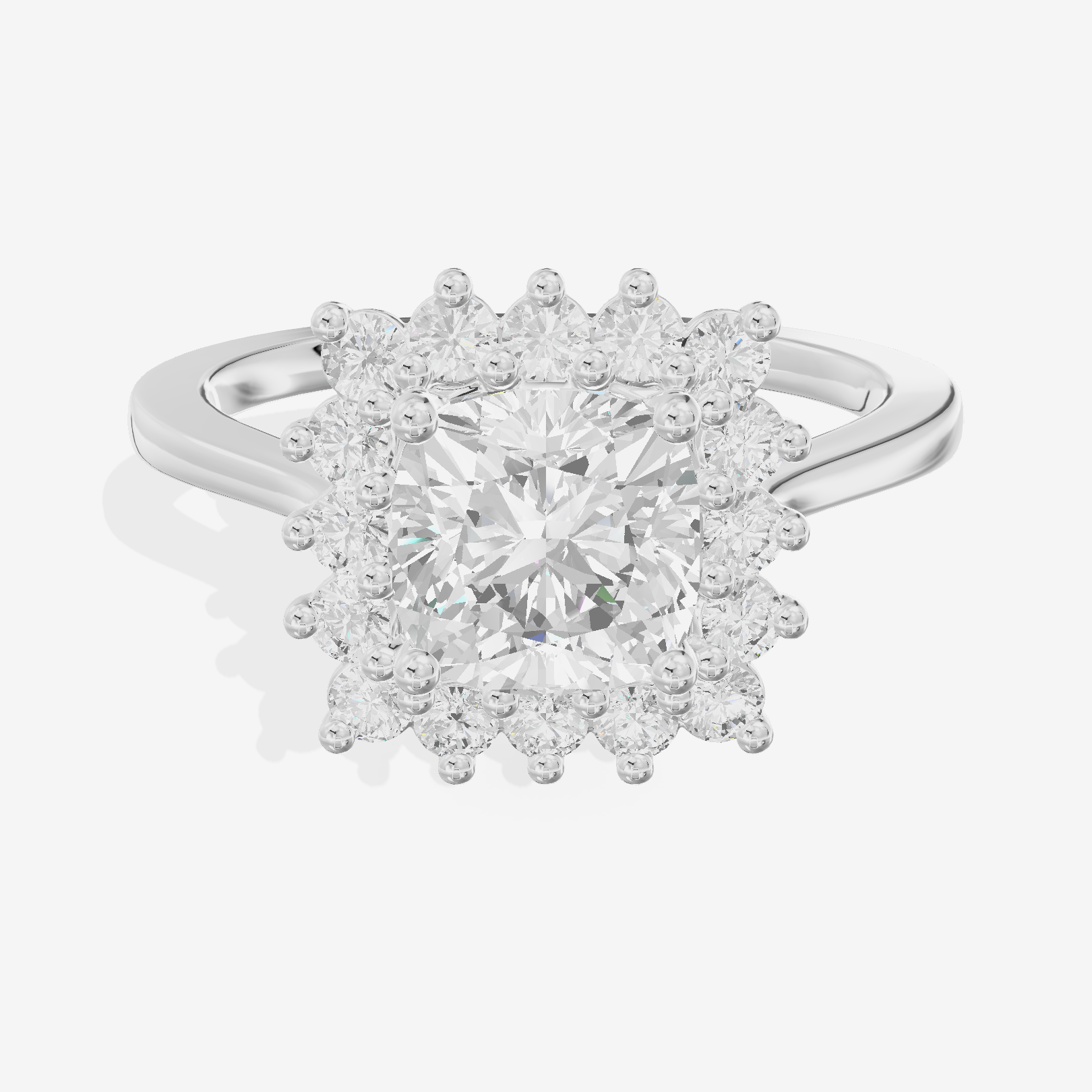 Liviana Halo Cushion Engagement Ring (1/4 ct. tw.) in Platinum