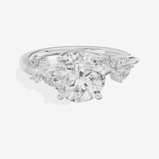 Vintage Trueheart Round Engagement Ring (1/6 ct. tw.) in 18K White Gold