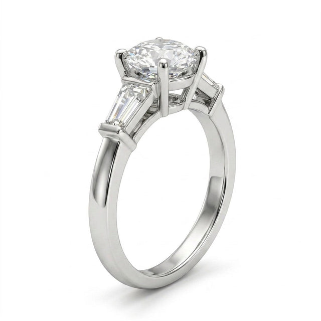 Three Stone Round Engagement Ring (1.53 ct. tw.) in Platinum