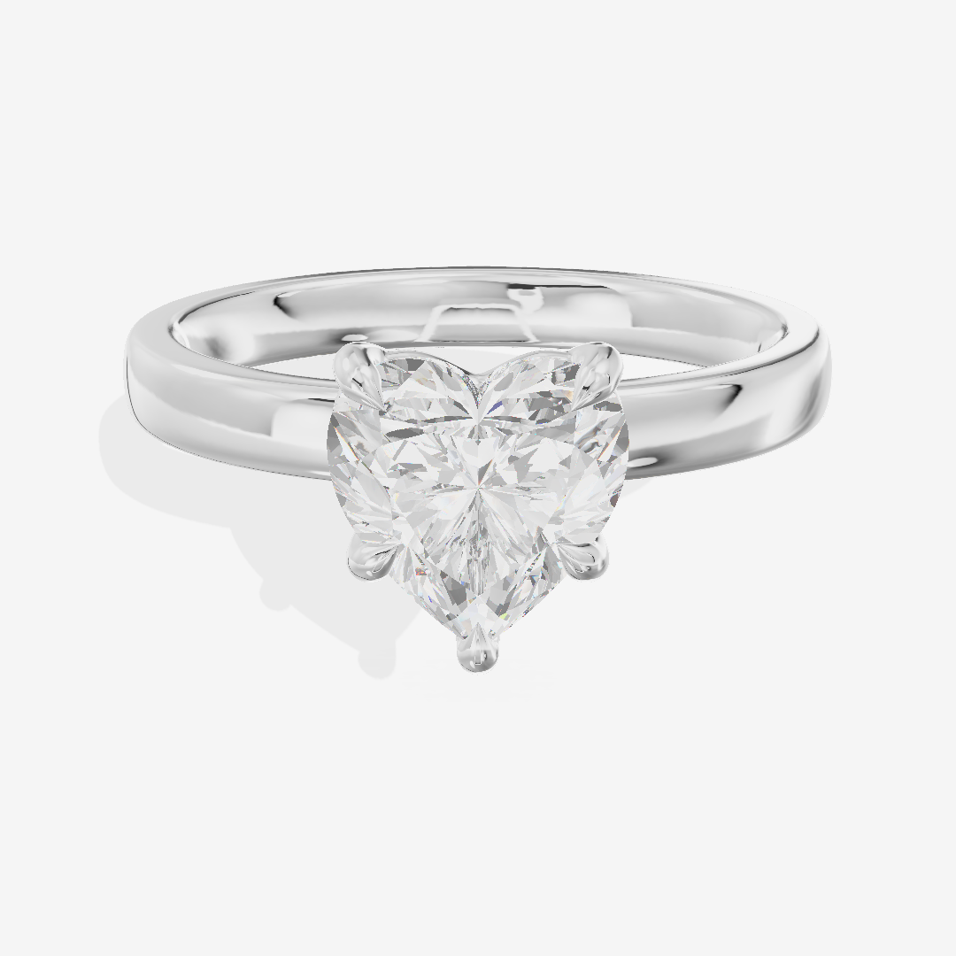Tender Eversince 2.5mm Heart Solitaire Engagement Ring in Platinum