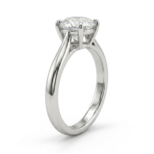 Solitaire Round Engagement Ring (2 ct.) in Platinum