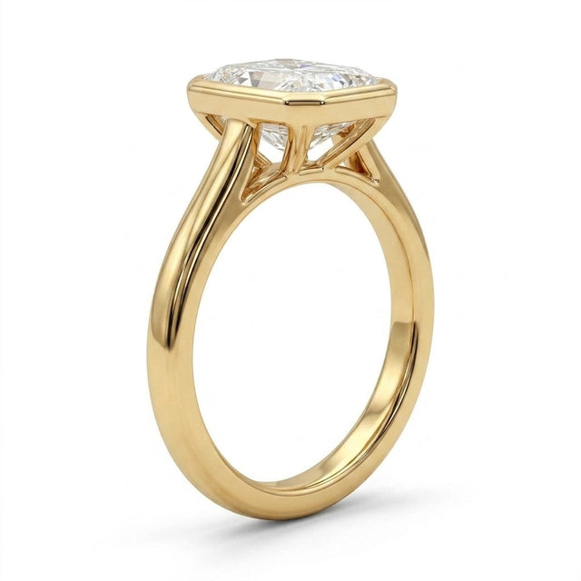 Cushion Engagement Ring (2.82 ct.) in 14K Yellow Gold