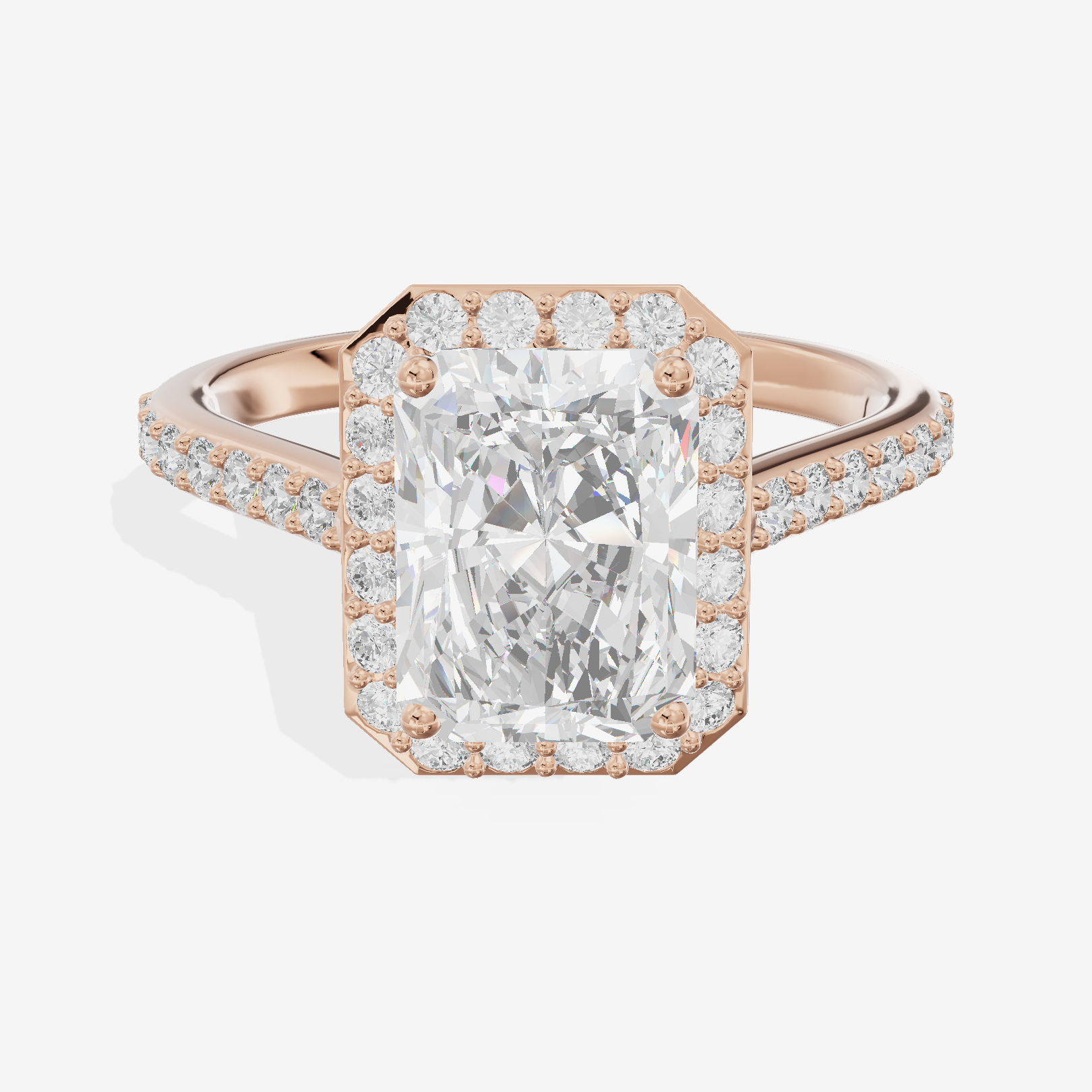 Liviana Radiant Halo Engagement Ring (2/5 ct. tw.) in 18K Rose Gold