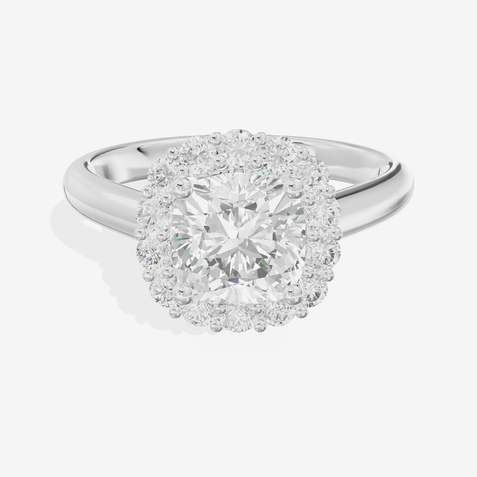 Liviana Cushion Halo Engagement Ring (2/5 ct. tw.) in Platinum