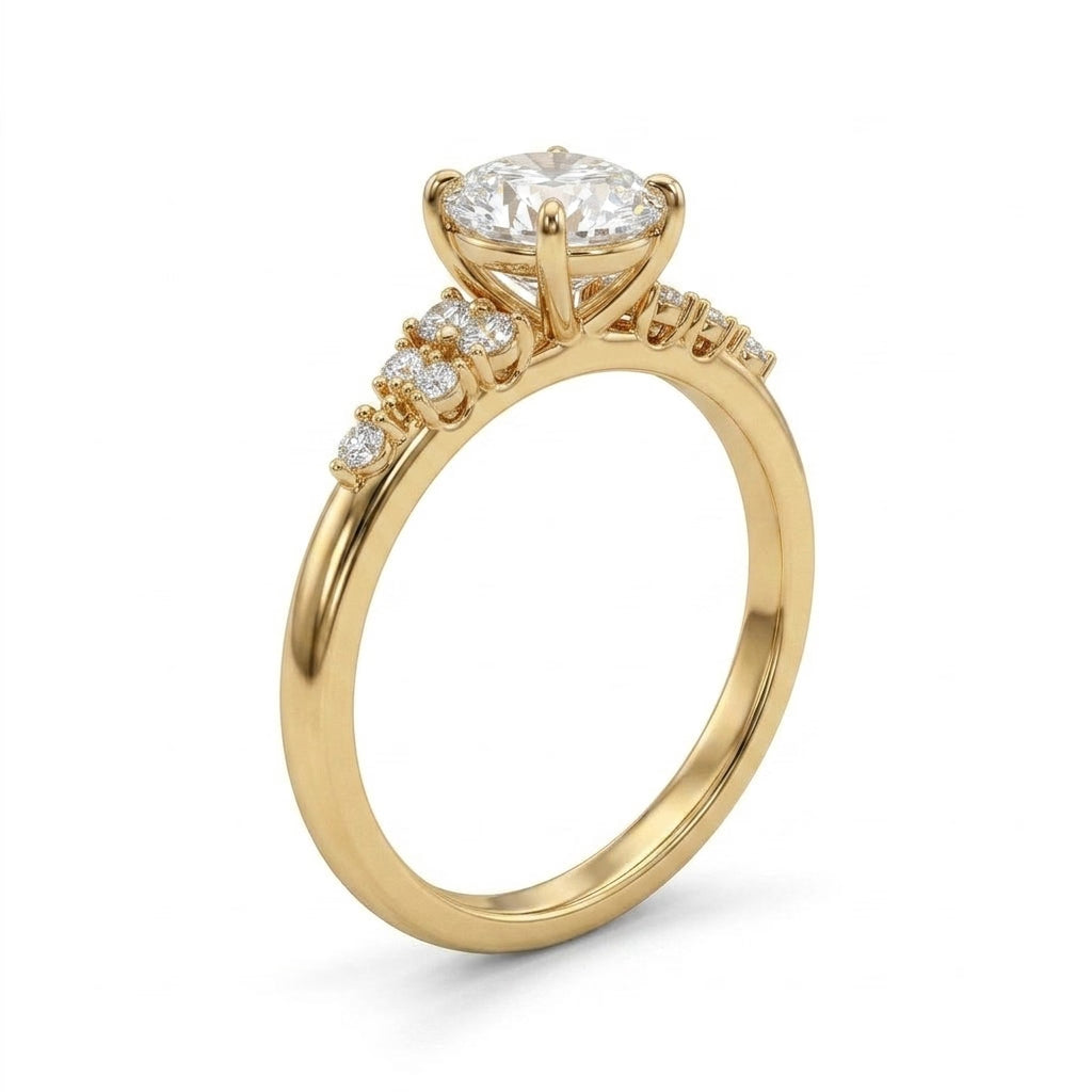 Cluster Oval Engagement Ring (1.6 ct. tw.) in 18K White Gold