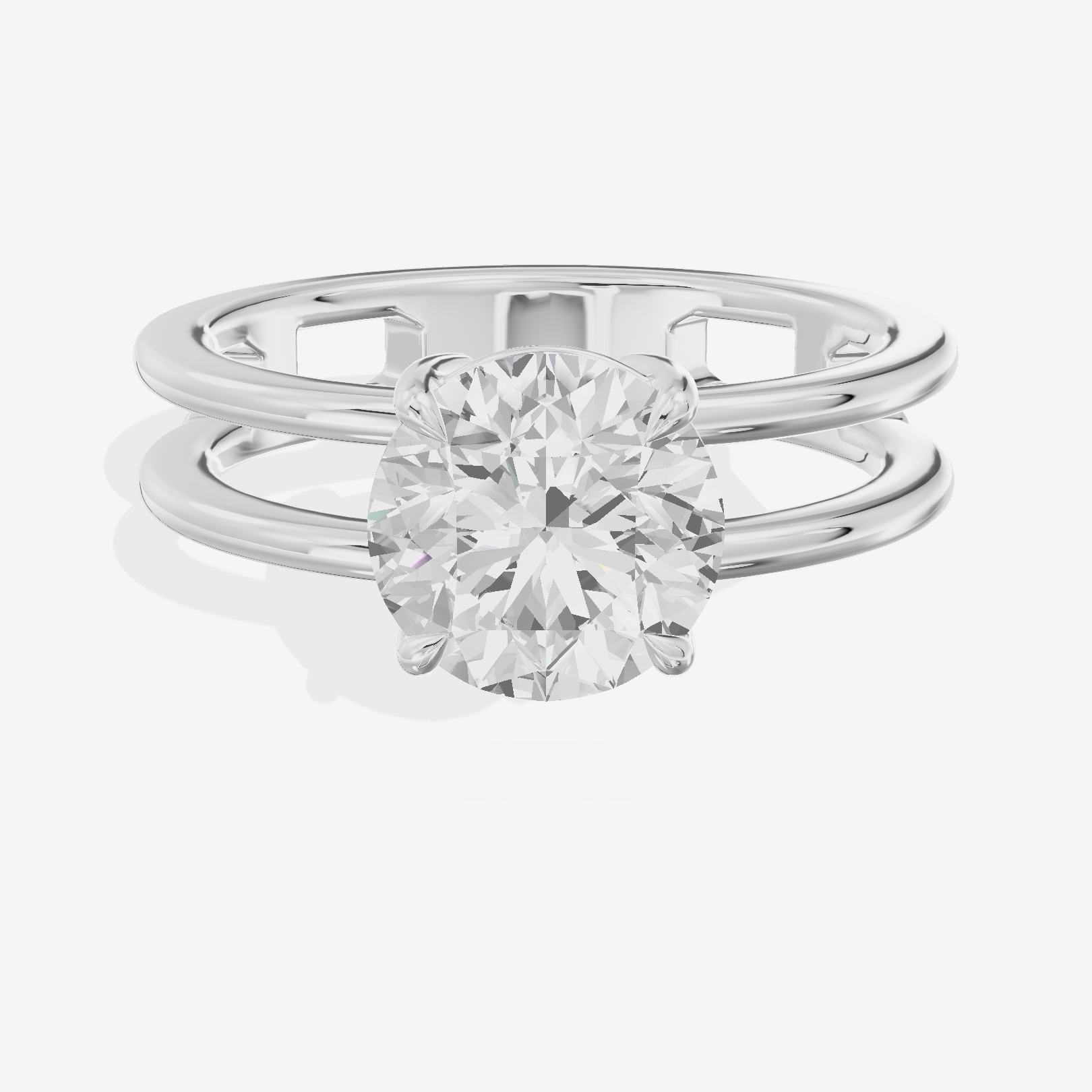 Sealed Promezza 4.3mm Round Solitaire Engagement Ring in Platinum