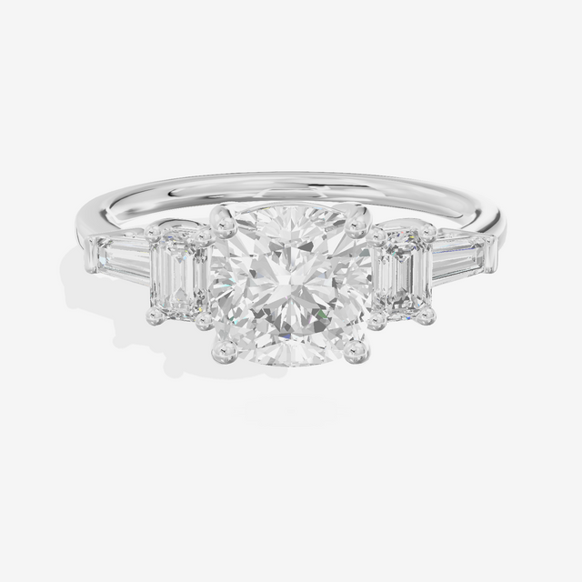 Vowsae Five Stone Cushion Engagement Ring (3/4 ct. tw.) in Platinum