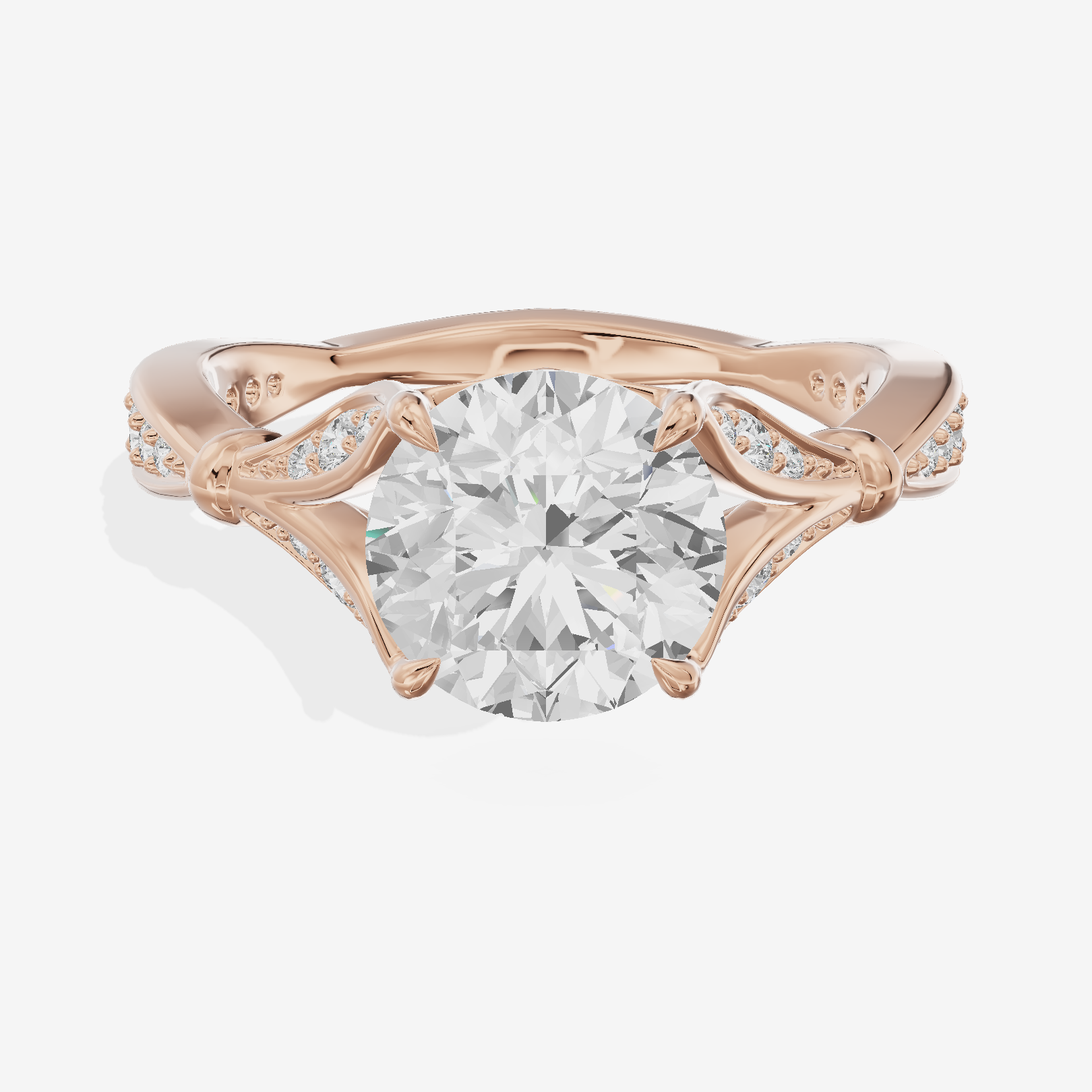 Sincere Bezel 1.8mm Round Solitaire Engagement Ring in 18K Rose Gold