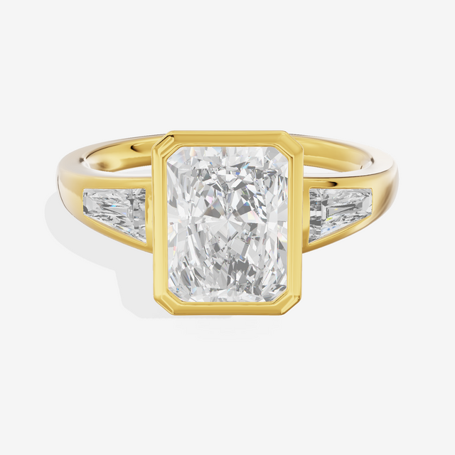 Modern Triade Radiant Three Stone Engagement Ring (1/2 ct. tw.) in 14K Yellow Gold