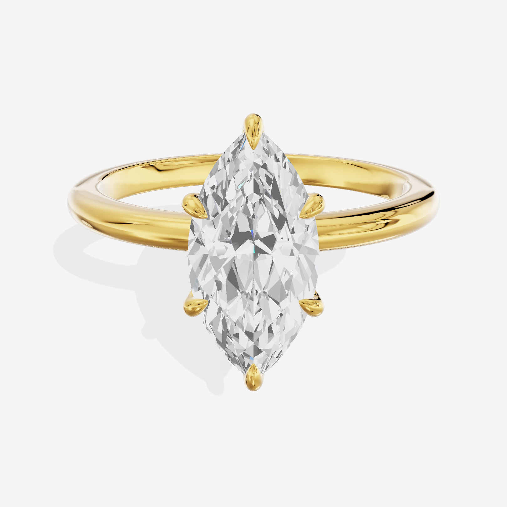 Petite Janevra 2mm Marquise Solitaire Engagement Ring (1/4 ct. tw.) in 18K Yellow Gold
