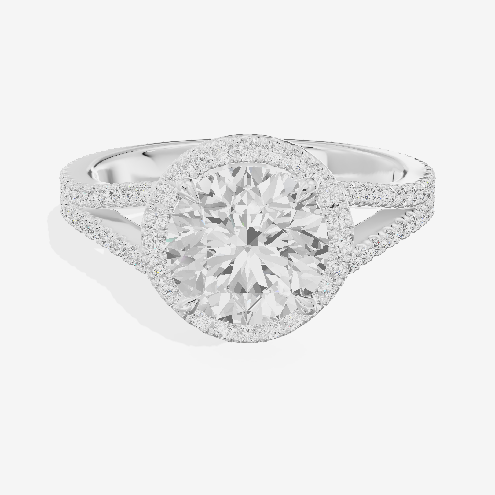 Vintage Adorae Round Hidden Halo Engagement Ring (2/5 ct. tw.) in Platinum