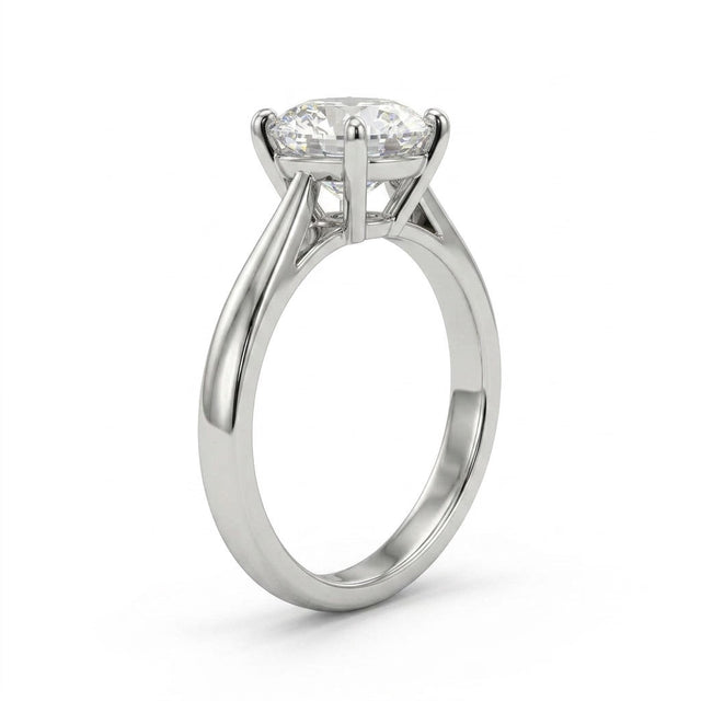 Cathedral Solitaire Round Engagement Ring (2 ct.) in Platinum