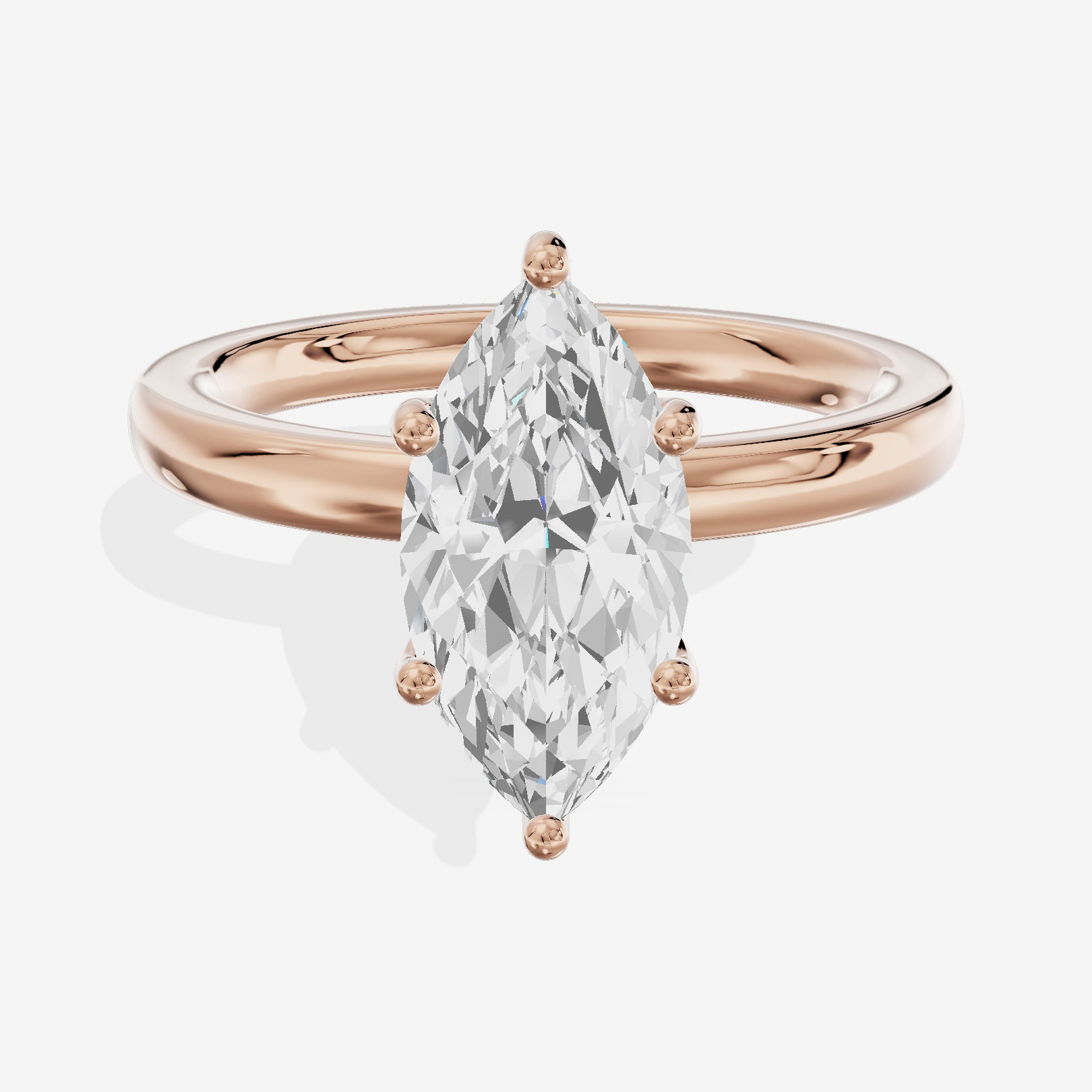 Grand Adorae Marquise Hidden Halo Engagement Ring (1/2 ct. tw.) in 14K Rose Gold