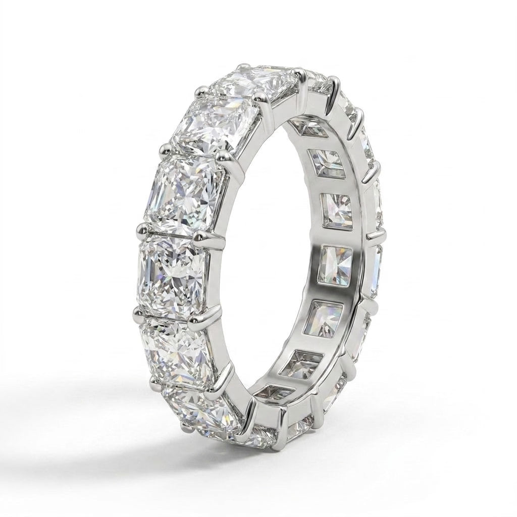 Eternity Radiant Engagement Ring (4.41 ct. tw.) in 18K White Gold