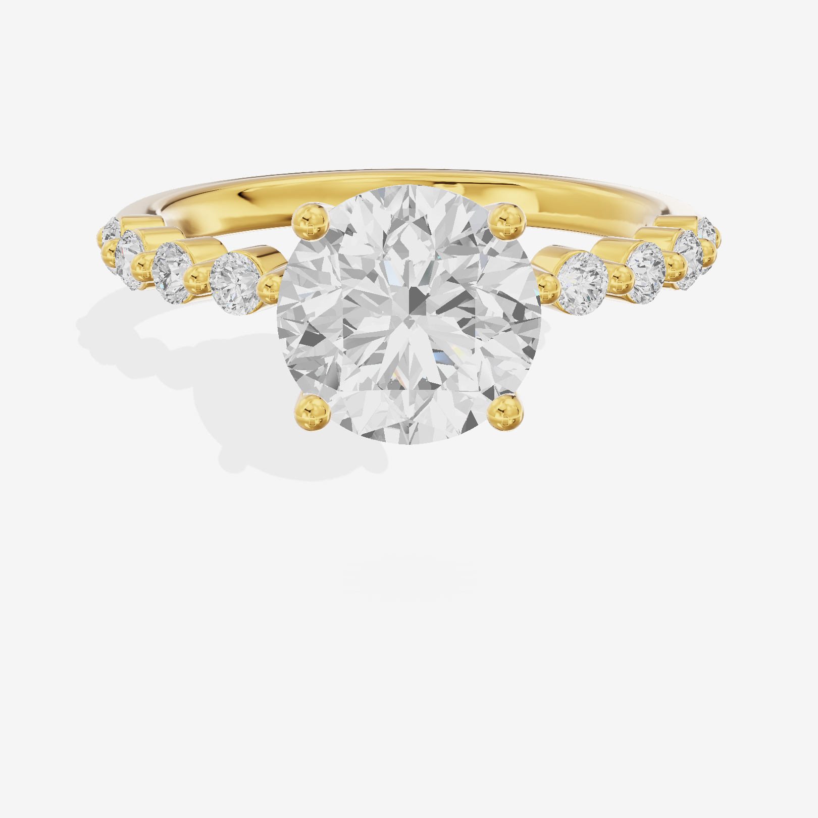 Petite Janevra 2mm Round Solitaire Engagement Ring (1/4 ct. tw.) in 14K Yellow Gold