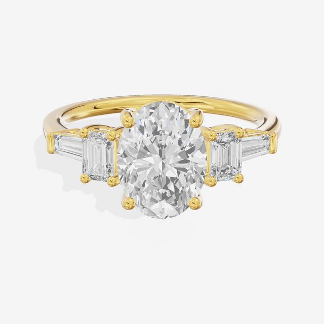 Vowsae Five Stone Oval Engagement Ring (3/4 ct. tw.) in 14K Yellow Gold