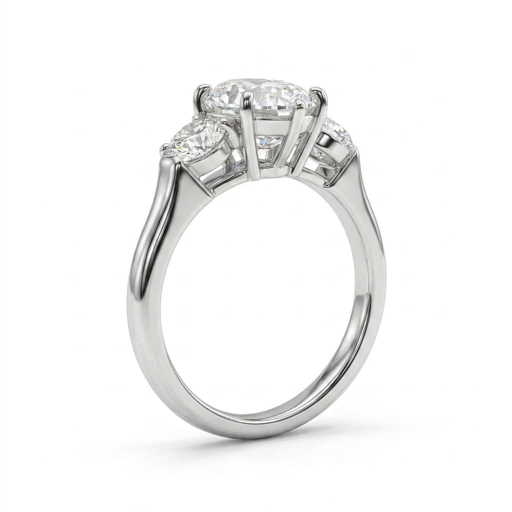 Three Stone Pear Engagement Ring (2.04 ct. tw.) in 18K White Gold