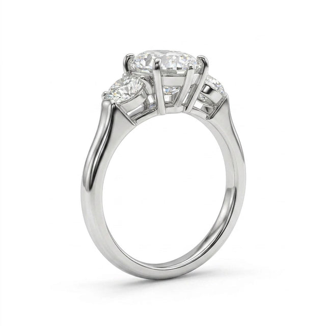 Three Stone Pear Engagement Ring (2.04 ct. tw.) in 18K White Gold