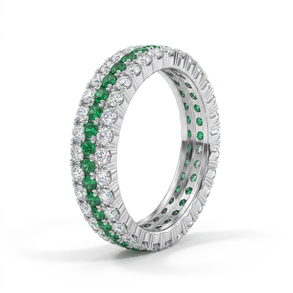 Low Profile Pavé Round Engagement Ring (1.75 ct. tw.) in 18K White Gold