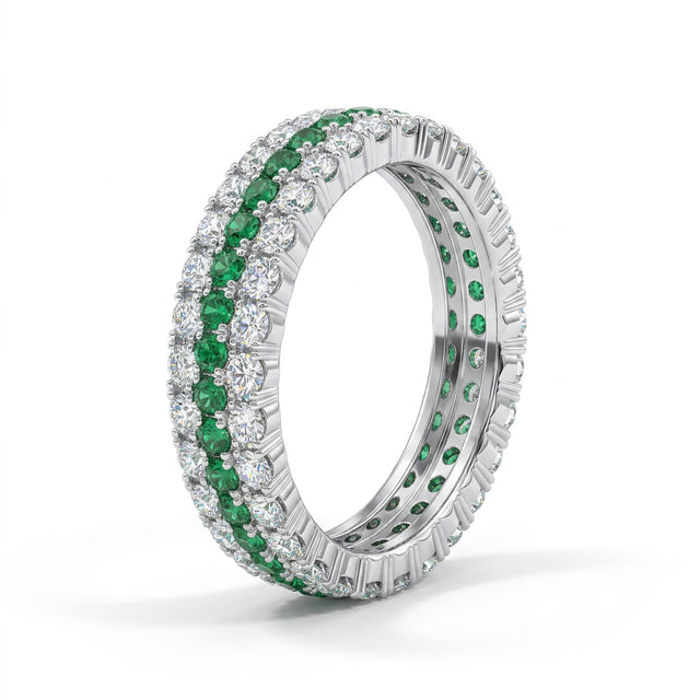 Low Profile Pavé Round Engagement Ring (1.75 ct. tw.) in 18K White Gold