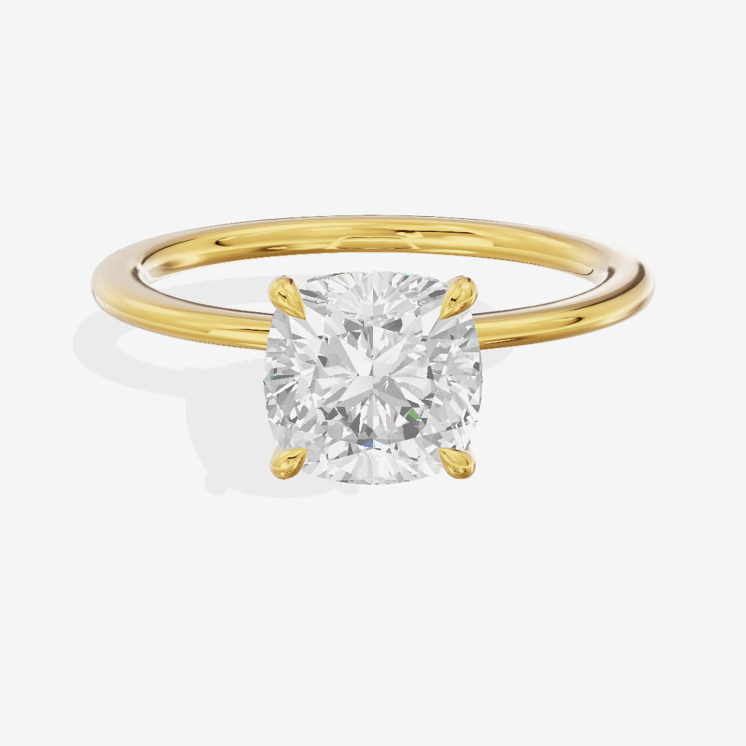 Selenia Halo Cushion Engagement Ring (1/6 ct. tw.) in 14K Yellow Gold