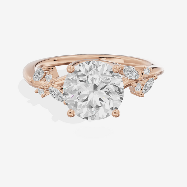 Vintage Trueheart Round Engagement Ring (1/6 ct. tw.) in 18K Rose Gold