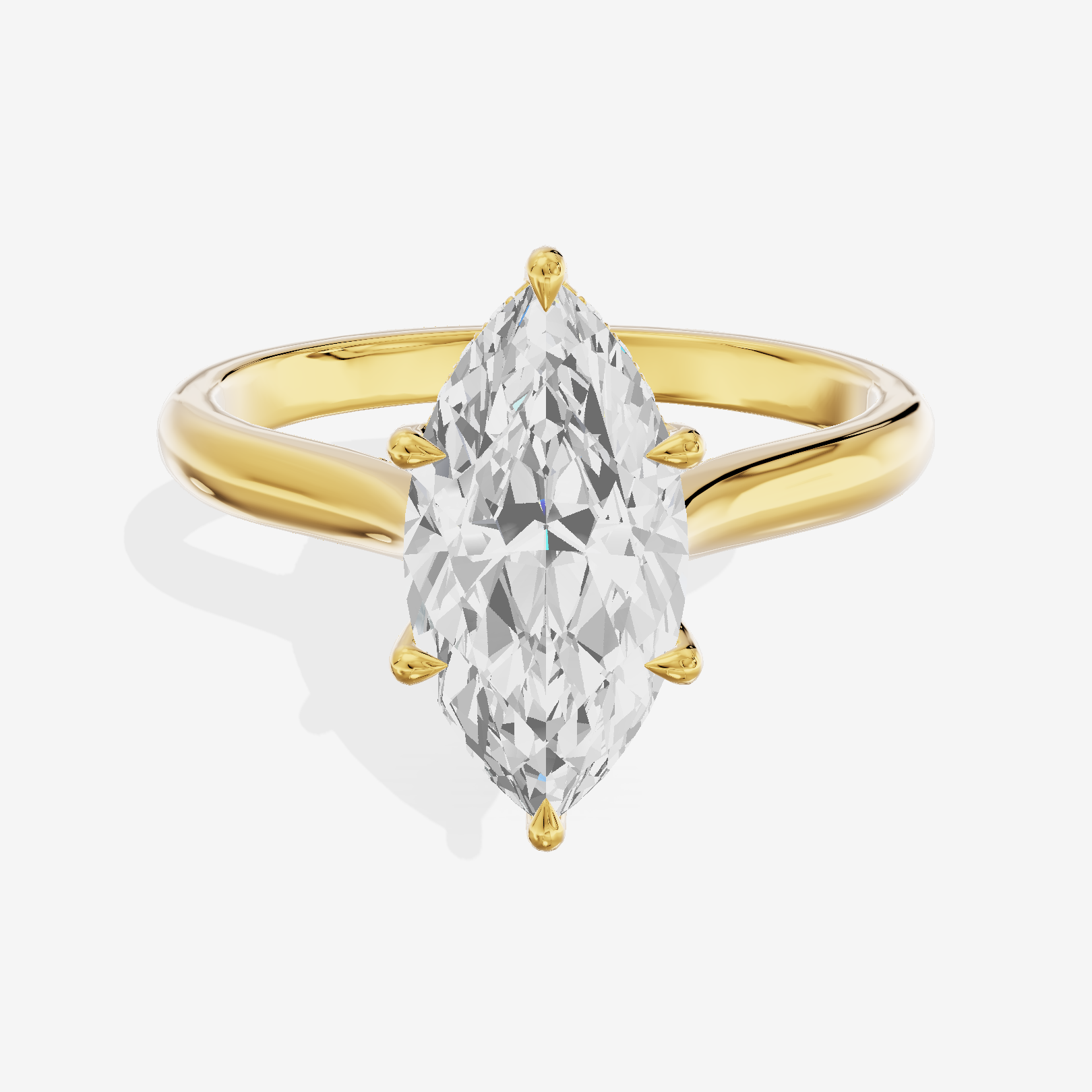 Vintage Halcyon Marquise Engagement Ring with Side Stones (1/8 ct. tw.) in 14K Yellow Gold