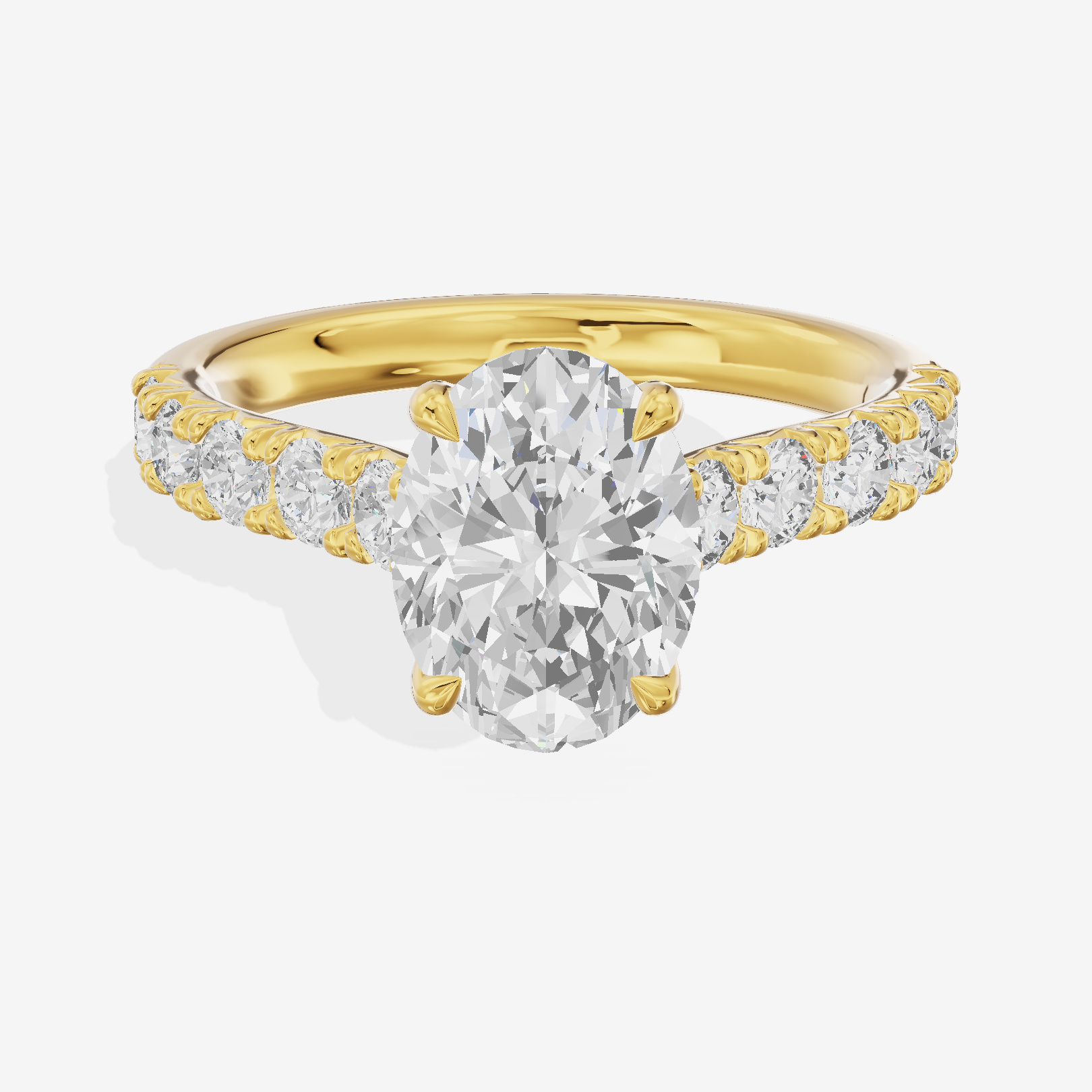 Halcyon Oval Vintage Engagement Ring (1/2 ct. tw.) in 18K Yellow Gold
