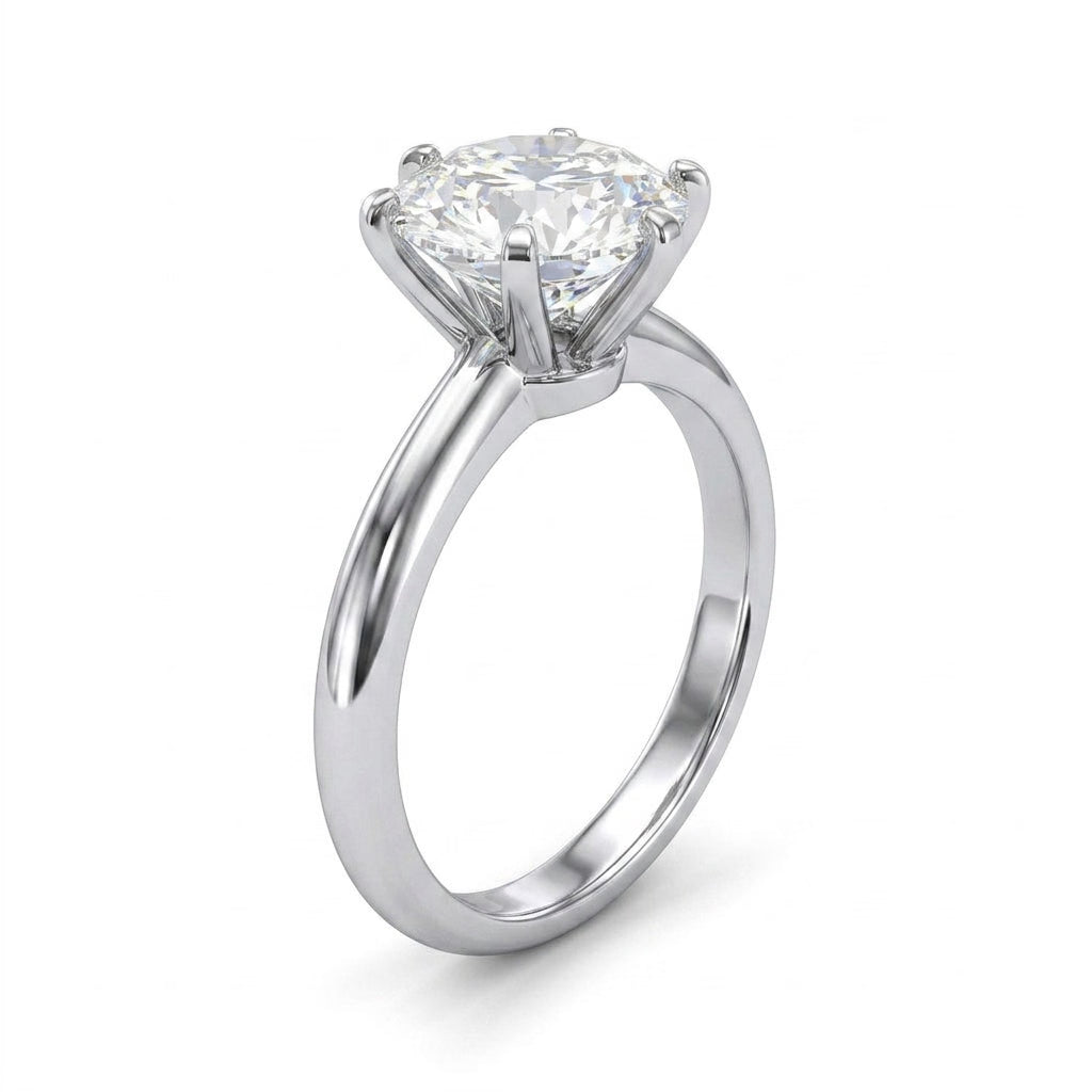 Solitaire Round Engagement Ring (1.07 ct.) in Platinum