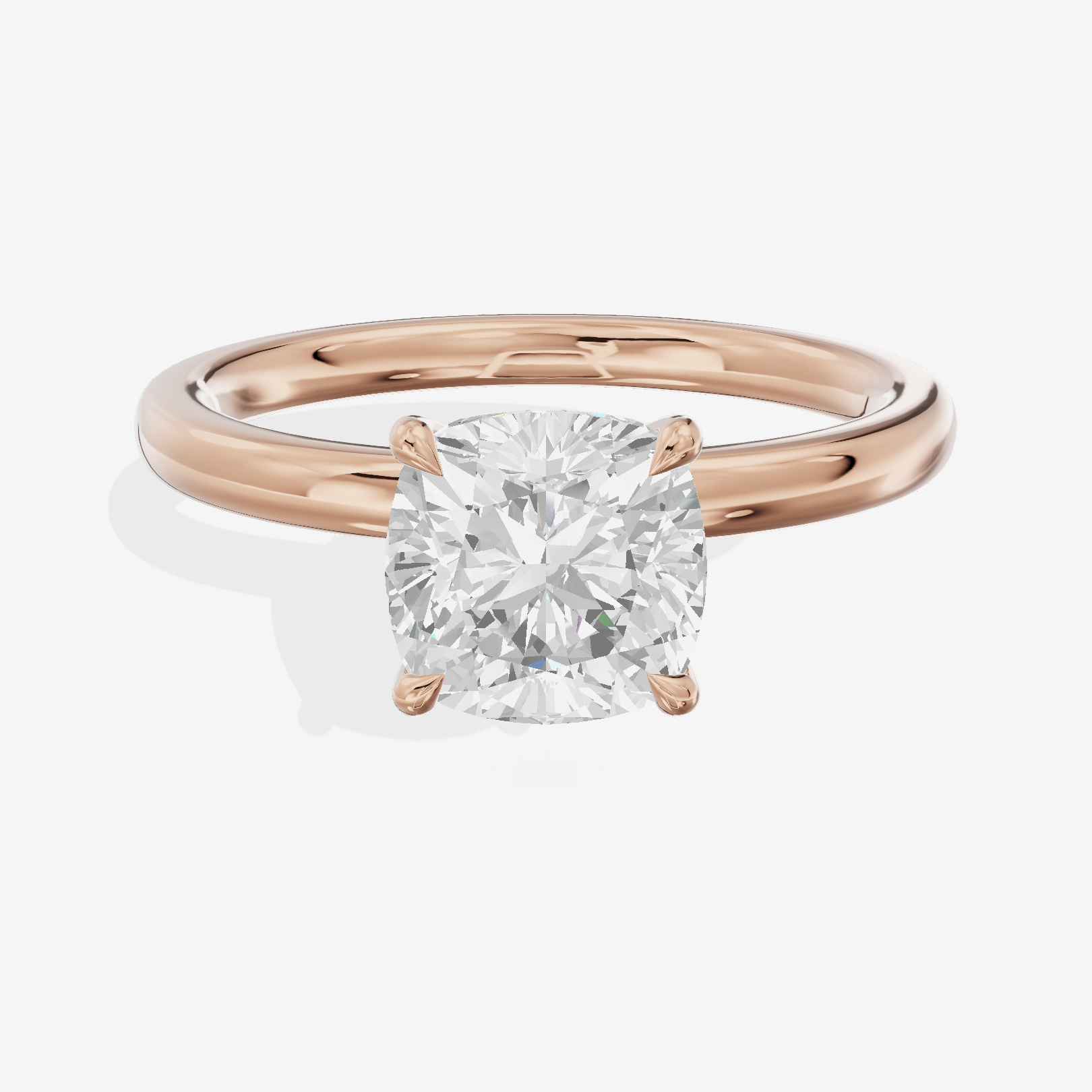 Tensare Halo Cushion Engagement Ring (1/4 ct. tw.) in 14K Rose Gold